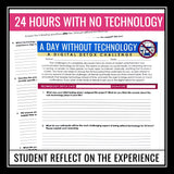 A Day Without Technology Creative Classroom Assignment with Reflection Questions