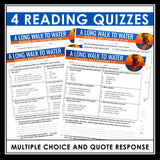 A Long Walk to Water Quizzes - Multiple Choice and Quote Quizzes - Answer Key
