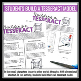 A Wrinkle in Time Activity - Build A Tesseract Novel Craft Creative Assignment