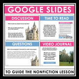Nonfiction Reading Comprehension Digital Article & Activities Abandoned Castles