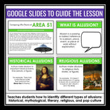 Allusion Introduction Presentation and Digital Escape Room Reading Activity