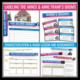 Anne Frank The Diary of a Young Girl Activity Bundle - Creative Assignments
