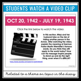 Anne Frank The Diary of a Young Girl Writing Prompts - Videos & Journal Topics