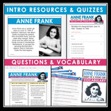 Anne Frank The Diary of a Young Girl Unit Plan – Digital Lessons & Activities