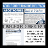 Apostrophes Escape Room Punctuation Digital Activity, Google Slides, and Quiz