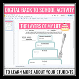 Back to School Activity - Cake Layers Get to Know You Digital Assignment