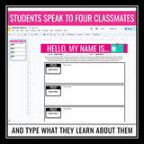 Back to School Activity - Get to Know You Digital Introductions Icebreaker