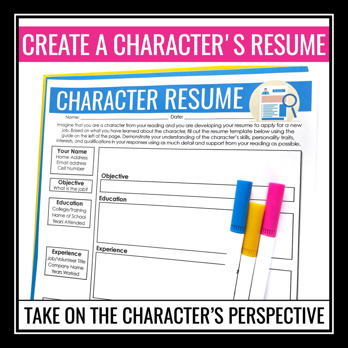 Character Analysis Assignment For Any Novel or Short Story - Character ...