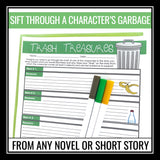 Character Analysis Assignment Any Novel or Short Story - Trash Treasures