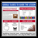 Character Types Steal Characterization Slides & Digital Reading Escape Activity