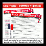 Christmas Grammar Worksheet Assignment Grammar Activity - Holiday Candy Canes
