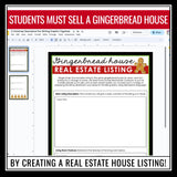 Christmas Descriptive Writing Activity – Gingerbread House Real Estate - Digital
