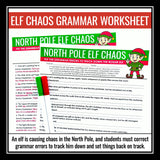 Christmas Grammar Worksheet Assignment Grammar Activity - North Pole Elf
