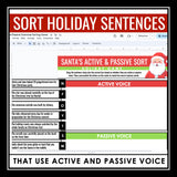 Christmas Grammar Activity - Active and Passive Voice Interactive Digital Game