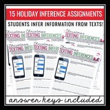 Christmas Inference Activities - Making Inferences in Texts Reading Assignments