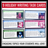 Christmas Writing - Narrative Task Cards, Graphic Organizers, and Templates