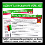 Christmas Grammar Worksheet Assignment Grammar Activity - Rudolph the Reindeer