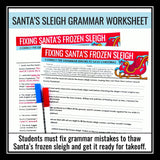 Christmas Grammar Worksheet Assignment Grammar Activity - Santa's Sleigh