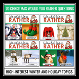 Christmas Would You Rather Questions Activity - Discussion or Writing Prompts