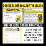 Independent & Dependent Clauses Digital Grammar Activity, Google Slides, & Quiz