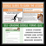 Colons Escape Room Punctuation Grammar Digital Activity, Google Slides, and Quiz