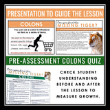 Colons Punctuation Grammar Activity Escape Room Challenge, Presentation, & Quiz