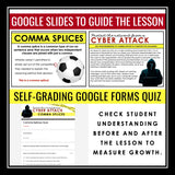 Comma Splices Escape Room Grammar Digital Activity, Google Slides, and Quiz
