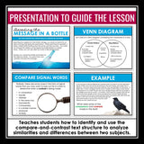 Compare and Contrast Text Structure Slides & Nonfiction Reading Escape Activity