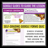 Complex Sentence Type Grammar Digital Escape Room Activity, Slides, and Quiz