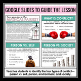 Types of Conflict Presentation Slides & Digital Escape Room Reading Activity