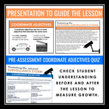 Commas With Coordinate Adjectives - Slides and Grammar Activity Escape Challenge