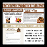Double Negatives Escape Room Digital Grammar Activity, Google Slides, and Quiz