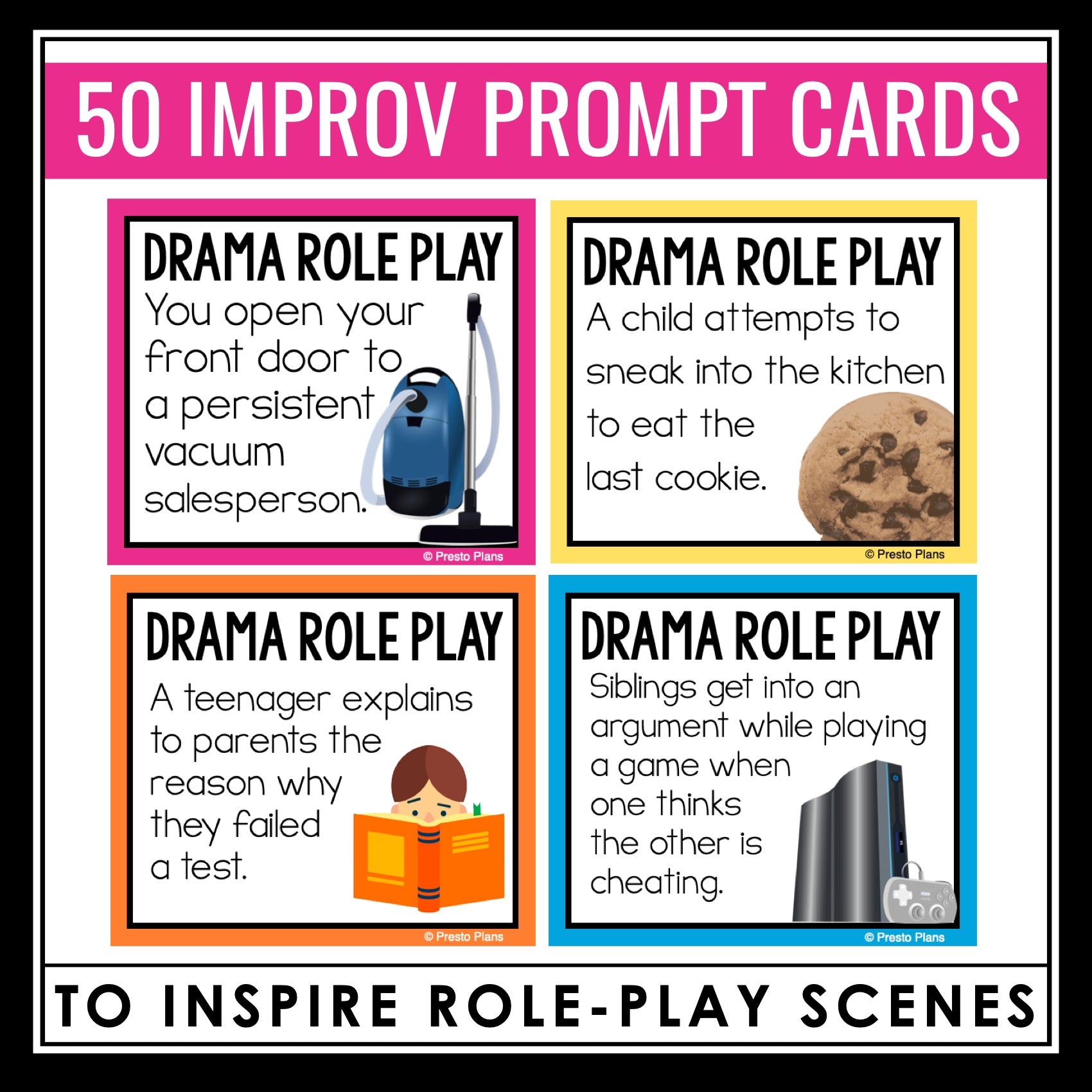 Acting Improvisation Role Play - Drama or Theater Scenarios and Scene ...