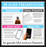 Email Etiquette - How to Write an Email Lesson, Activities, and Assignments