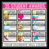 End of the Year Awards - Alphabet Edition ABC Student Awards Certificates