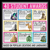 End of the Year Awards - Around the World Edition Student Awards Certificates