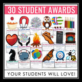 End of the Year Awards - Metaphor Edition Student Award Certificates