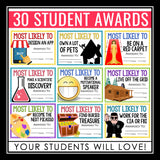 End of the Year Awards - Most Likely To Edition Student Award Certificates Vol 2