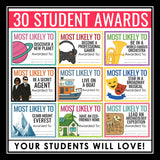 End of the Year Awards - Most Likely To Edition Student Award Certificates Vol 3