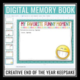 End of the Year Digital Memory Book - Writing Assignment for the End of the Year