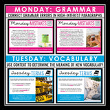 English Bell Ringers - Grammar, Vocab, Fig Language - Digital Print Bundle Vol 3