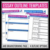 Essay Writing Handouts, Graphic Organizers, Checklists, MLA, and Rubric