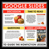 Nonfiction Reading Comprehension Digital Activities - Fast Food Assembly Lines