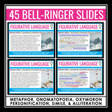 Figurative Language Bell Ringers and Tasks - Literary Devices Digital Activities