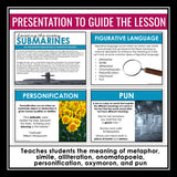 Figurative Language Presentation & Escape Room Close Reading Challenge Activity