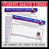 Freak the Mighty Assignment - Music Lyrics Connection to Rodman Philbrick Novel