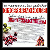 Christmas Reading Inference Mystery - Who Destroyed the Gingerbread House?