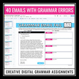Grammar Activity - Correcting Grammar Errors in Emails Assignments - Digital