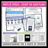 Grammar Escape Room Activity Bundle - 4 Classroom Grammar Breakout Games