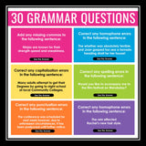 Grammar Game - Homophones, Spelling, Commas, and Capitalization Practice